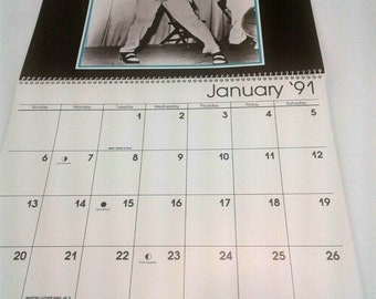 Calendrier Elvis Presley 1991 par Cleo, une entreprise Gibson Greetings fabriquée aux États-Unis