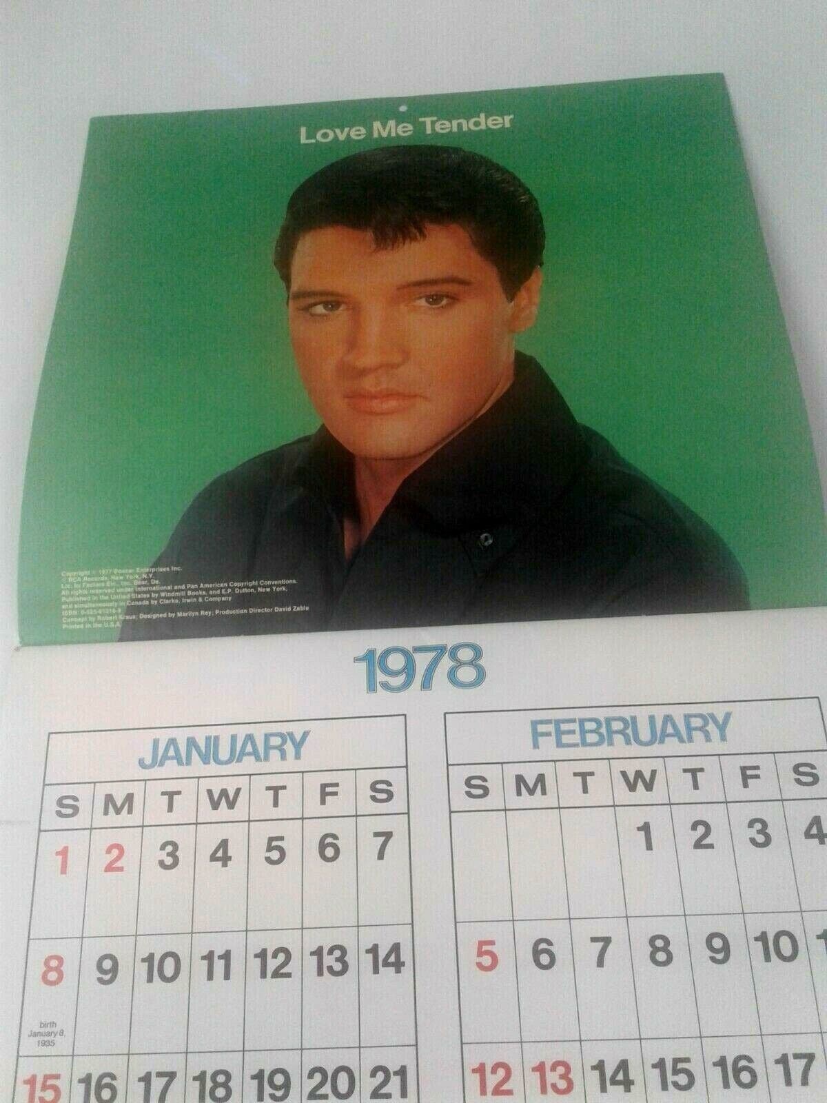 A Tribute to Elvis Calendar 197879 Collectors Editionfull Color