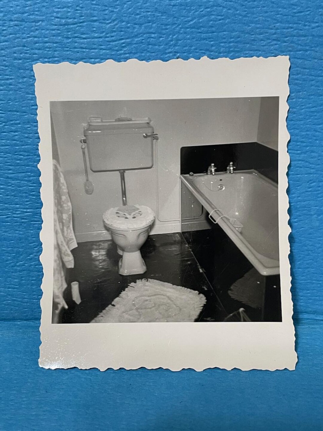 Still Life With Toilet. Our Bathroom in German on the Back. C. 1940s ...