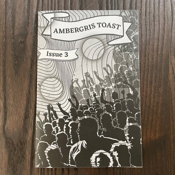 Ambergris Toast issue 3 with pull-out Friendship Application! Multi-perzine by 3 creators w guest stars - dark humor writing art odd zine