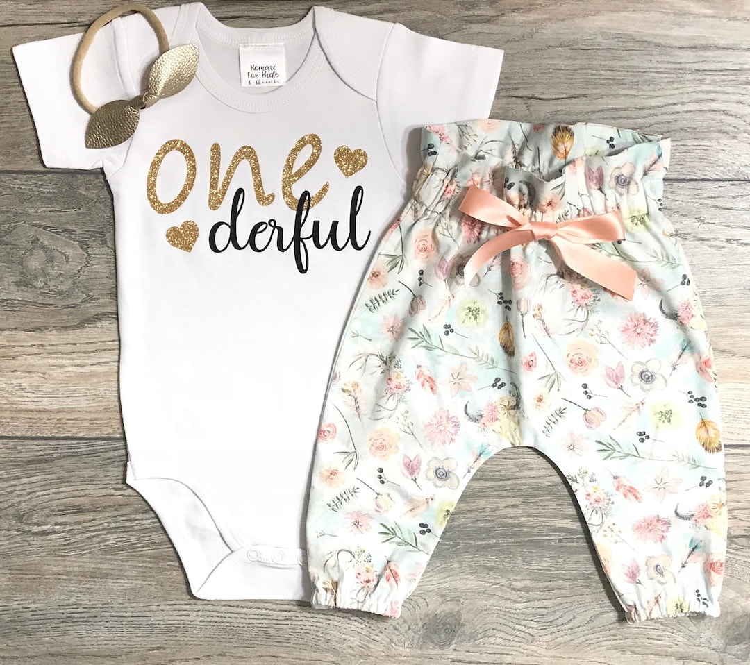 First Birthday Outfit One Derful 1st Birthday Onederful - Etsy
