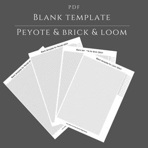 Blank template for Your patterns  Loom - Peyote - Brick Stitch | PDF Beading graph paper | Print and color with pencil, Procreate, Paint
