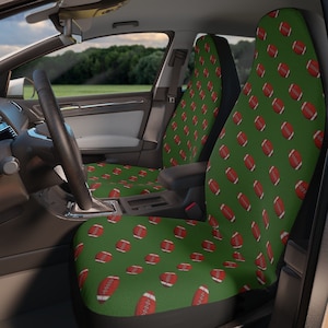 Football  Car Seat Covers 2-Pack, Vehicle Seat Cover, Retro Seat Covers, Seat Covers For Car For Men, Sports Car Seat Covers,Cute Seat Cover