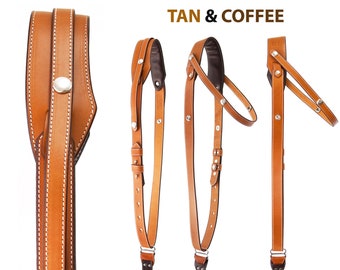 Andino Pro Dlx.  - Hermosa cámara de cuero hecha a mano única sling & correa RL artesanías. DLSR, Mirrorless, Point N Shoot, Made in The USA.