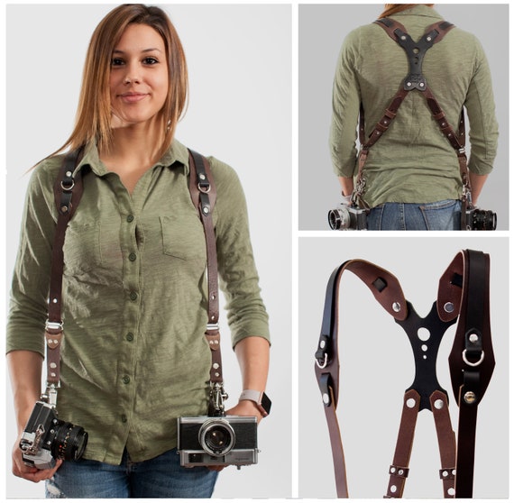 Clydesdale Lite-Dual Handmade Leather Camera Harness DLSR Mirrorless Point /& Shoot Made in The USA Sling /& Strap RL Handcrafts