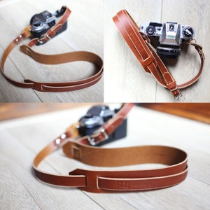 Asil- Single Adjustable Handmade Leather Camera Sling and Neck Strap RL Handcrafts. DLSR, Mirrorless, Point & Shoot, Made in The USA