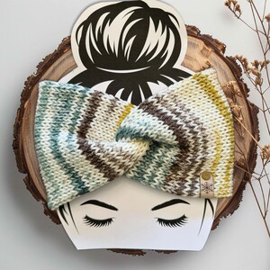 Knit Twisted Ear Warmer / Knit Ear Warmer / Cozy Headwear / Turban Headband