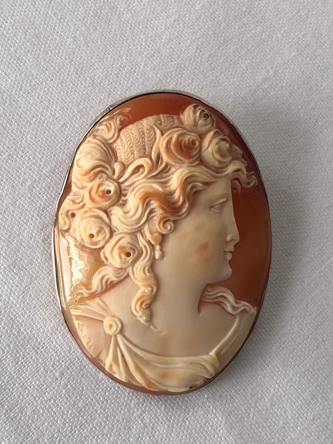 Antique Cameo Brooch Signed By Italian Master Carver Etsy