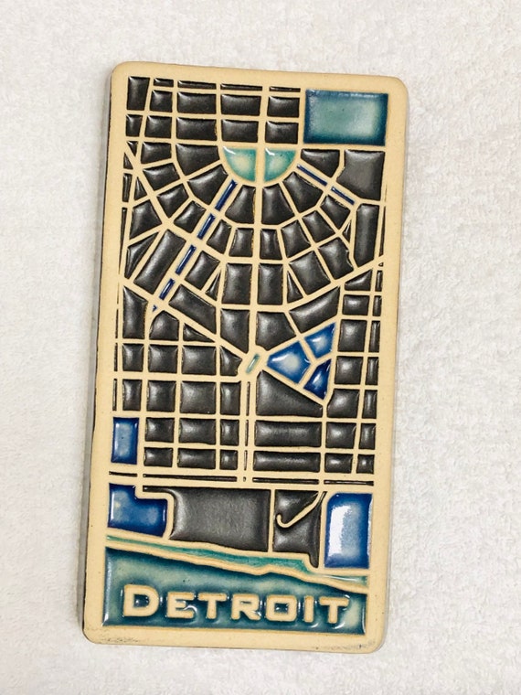 Pewabic Pottery Map Tile