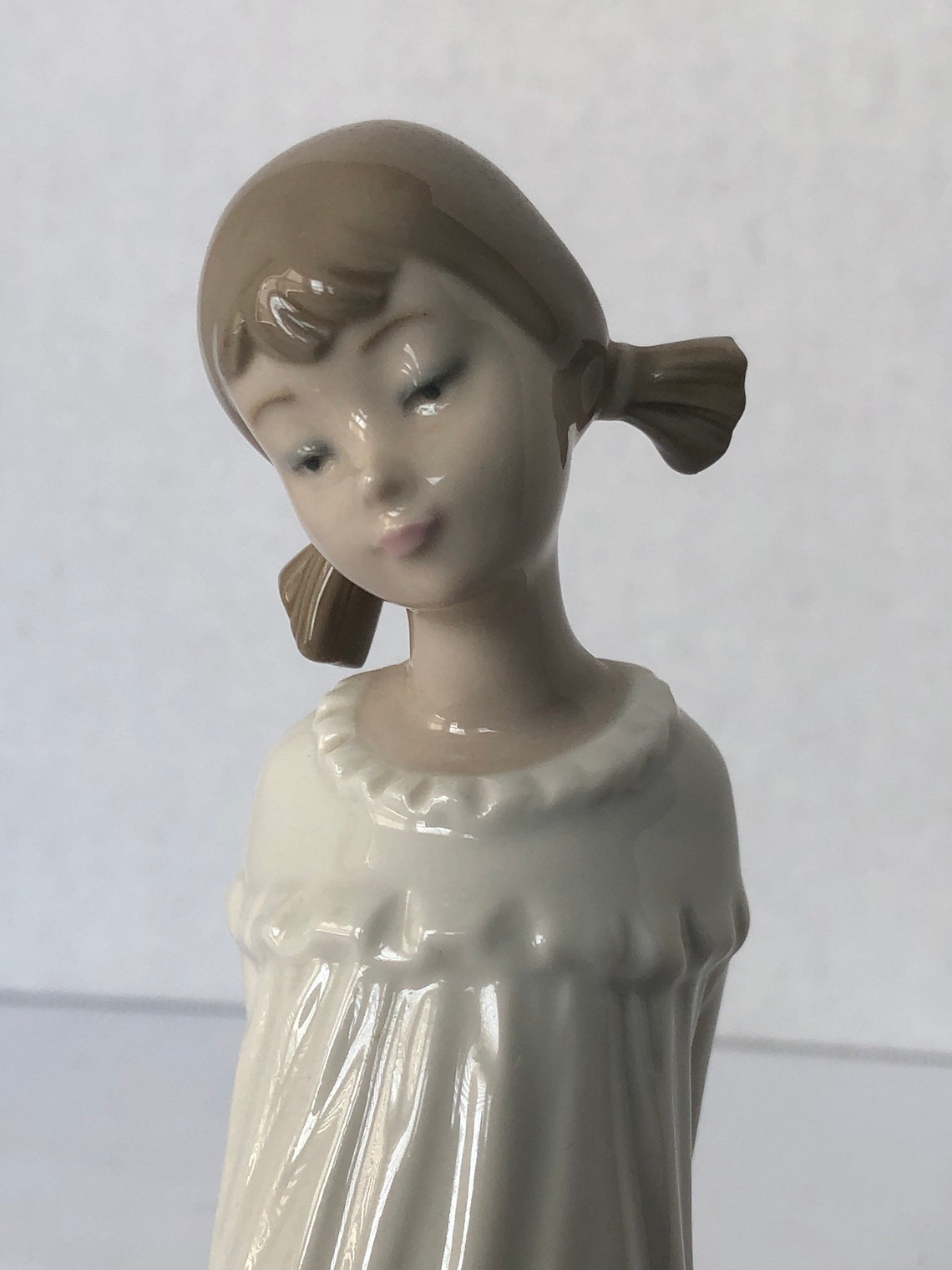 Vintage Lladro Figurine Girl with Mothers Shoes Etsy