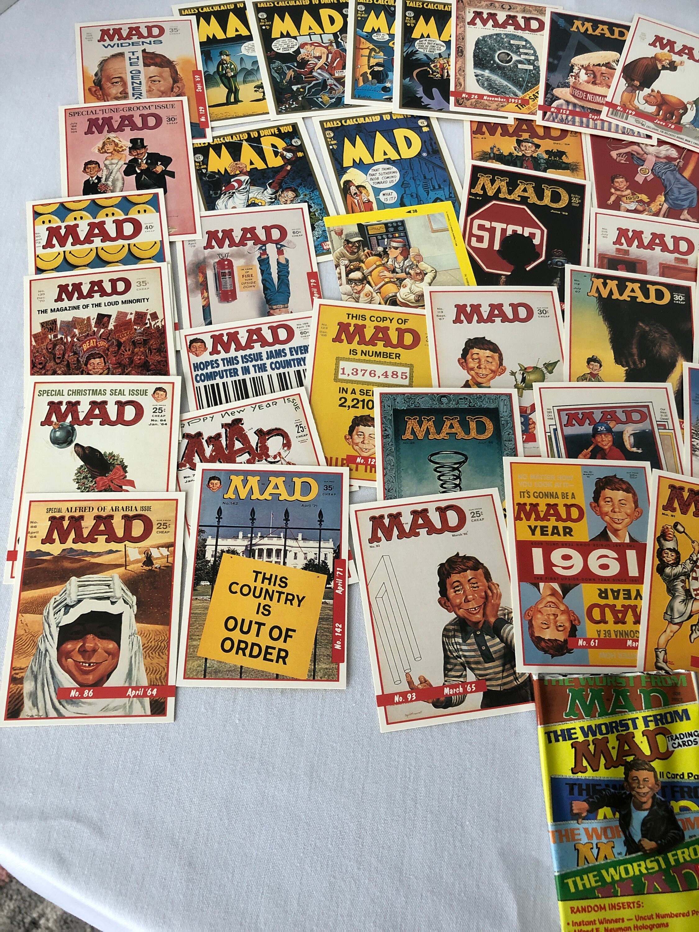 Vintage 1992 The Worst From MAD Trading Cards Set of 56 Etsy