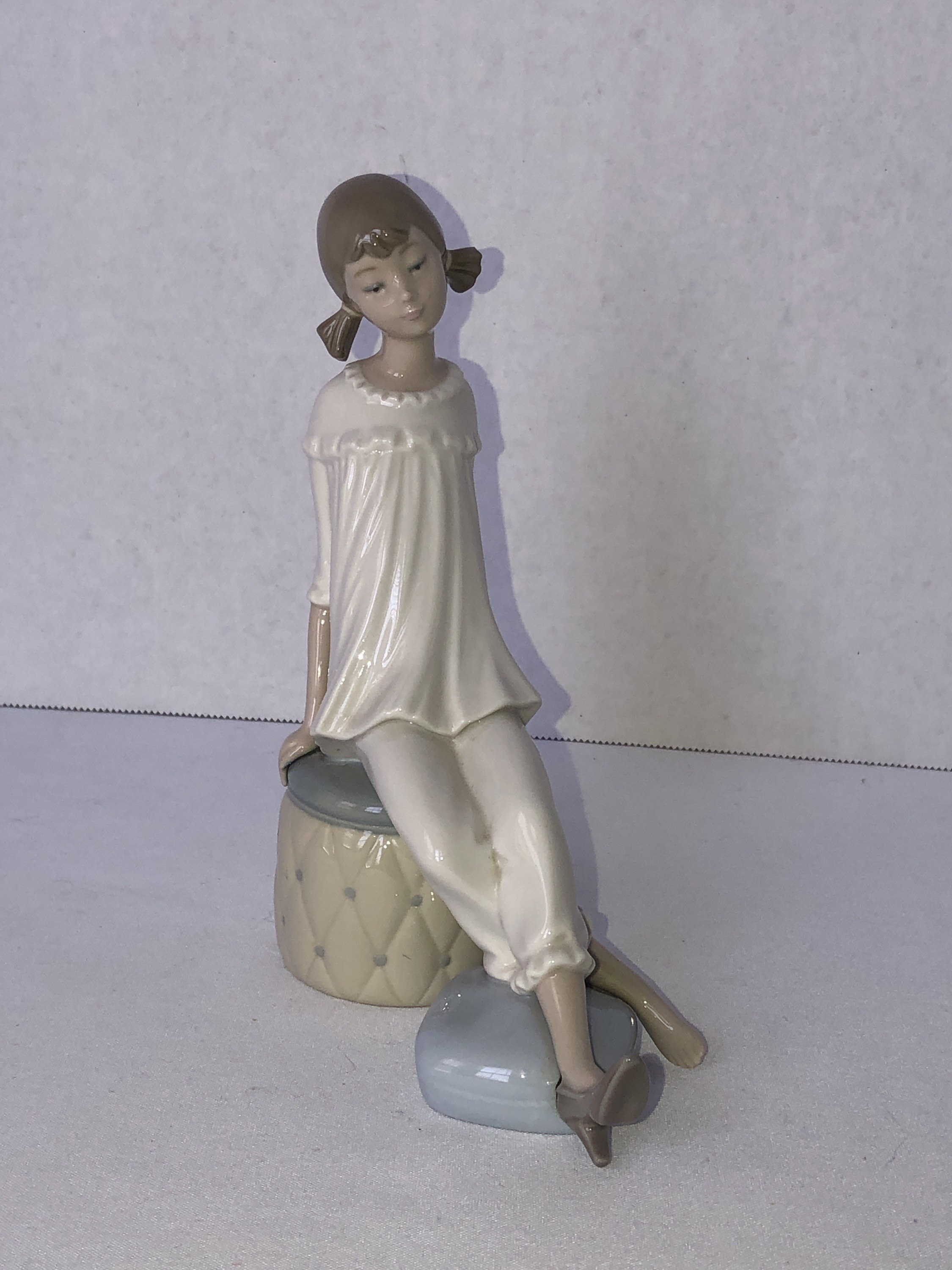 Vintage Lladro Figurine Girl with Mothers Shoes Etsy