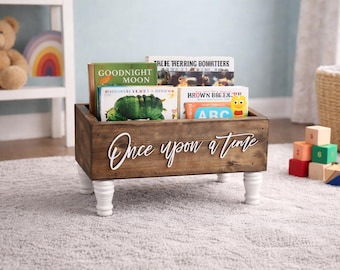 Once upon a time box- Book Box - Book Storage - Kids books - Book caddy - Kids room storage