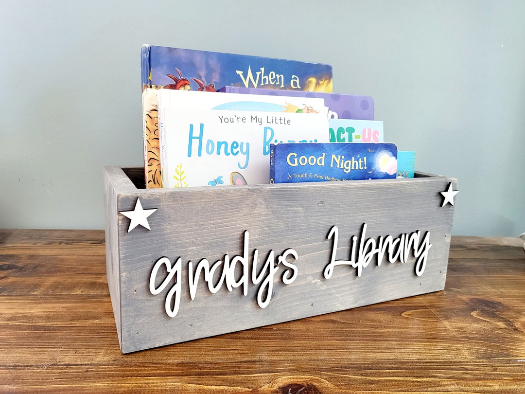 Personalized 3d Book Library Box Book Box Book Storage Kids Books Book