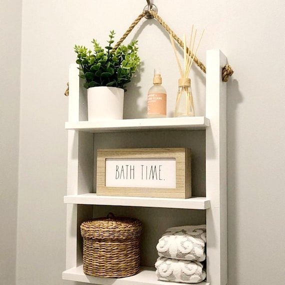 Etsy Bathroom Ladder Shelf Everything Bathroom
