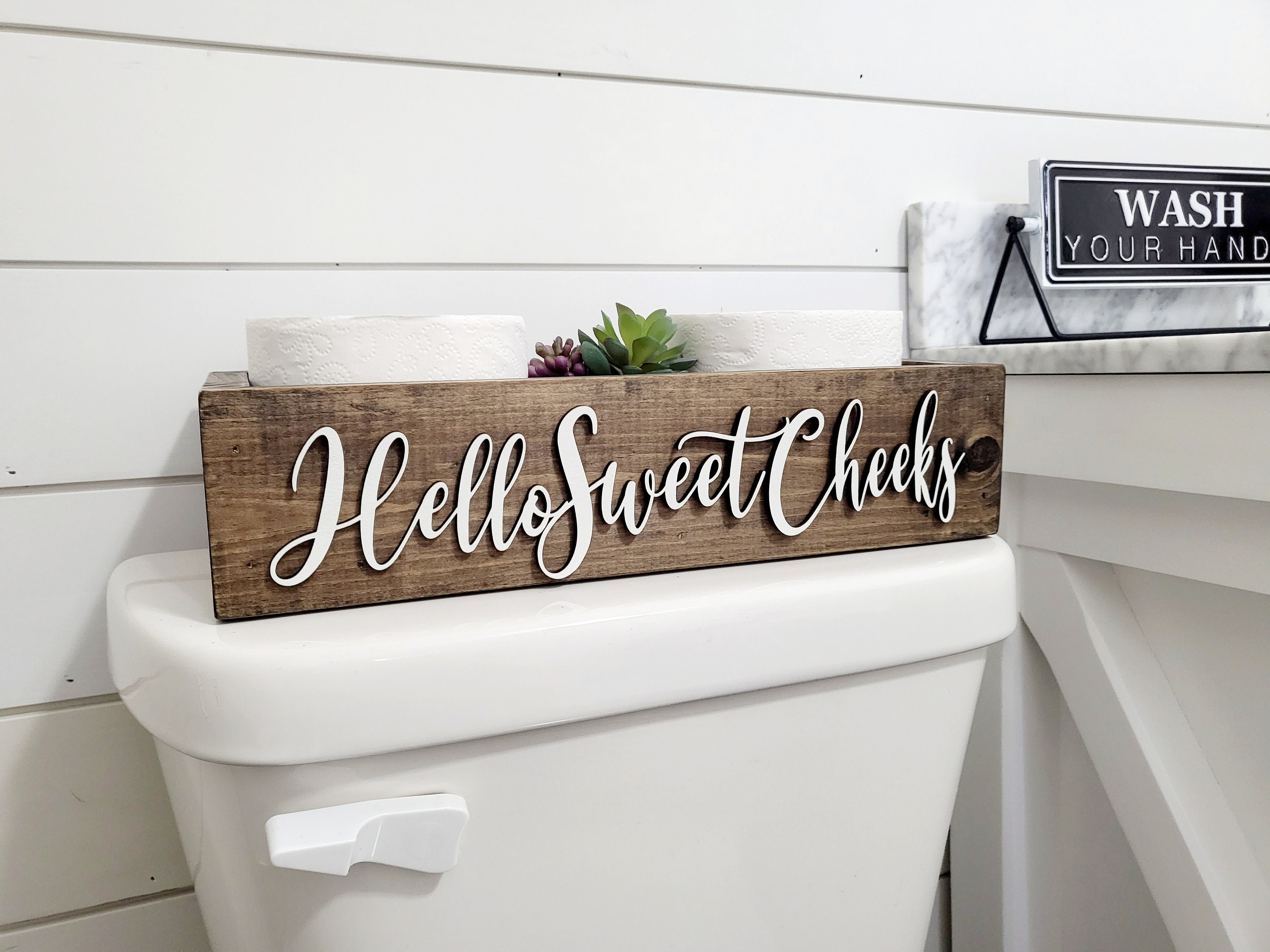 3D Hello Sweet Cheeks Box for Toilet Toilet Paper Holder Etsy