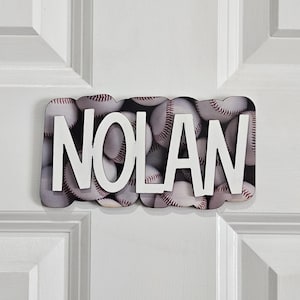 Kids Door Sign | Name Sign For Door | Nursery Door Sign | Kids Room Sign | Playroom sign | Nursery sign | Baseball Room sign