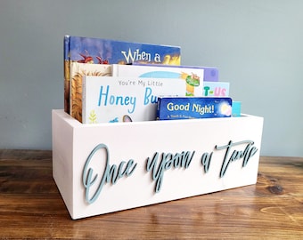 Once upon a time box- Book Box - Book Storage - Kids books - Book caddy - Kids room storage