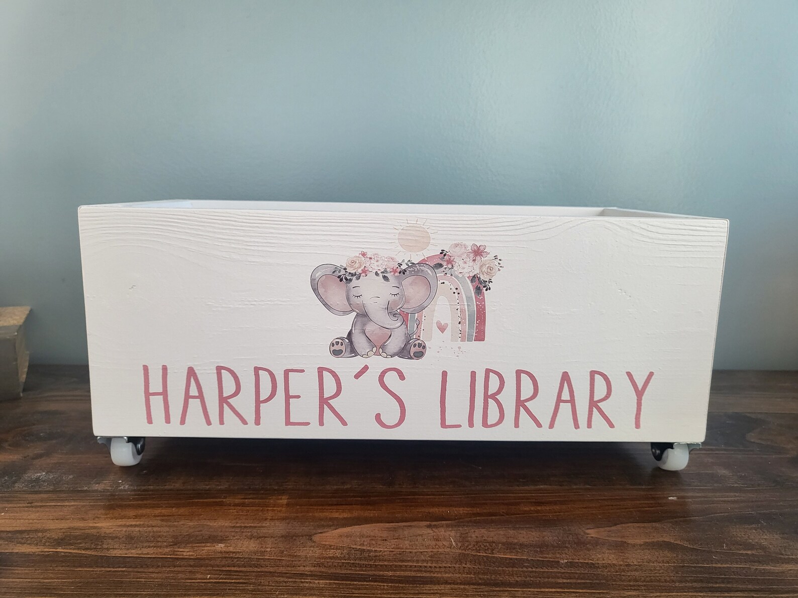 Kids Library Box, Baby Book Box, Book Storage, Nursery Storage, Baby ...
