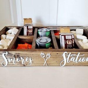 Large 3D Smores station box - Smores box - Camping station - Smores Bar - Smores - Camping food box - Outdoor Food Tray