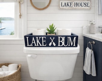 3D Lake Bum Toilet Paper Holder - Cabin Bathroom Decor - Wooden Box - Bathroom Storage Box - Toilet Paper Box - Lakehouse Decor