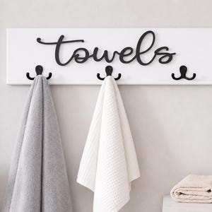 3D Towel hook, Wood Bathroom sign, Back Pack Hooks, Kids Name Sign, Towel Holder, Towel Rack, Bathroom Hooks, Pool storage