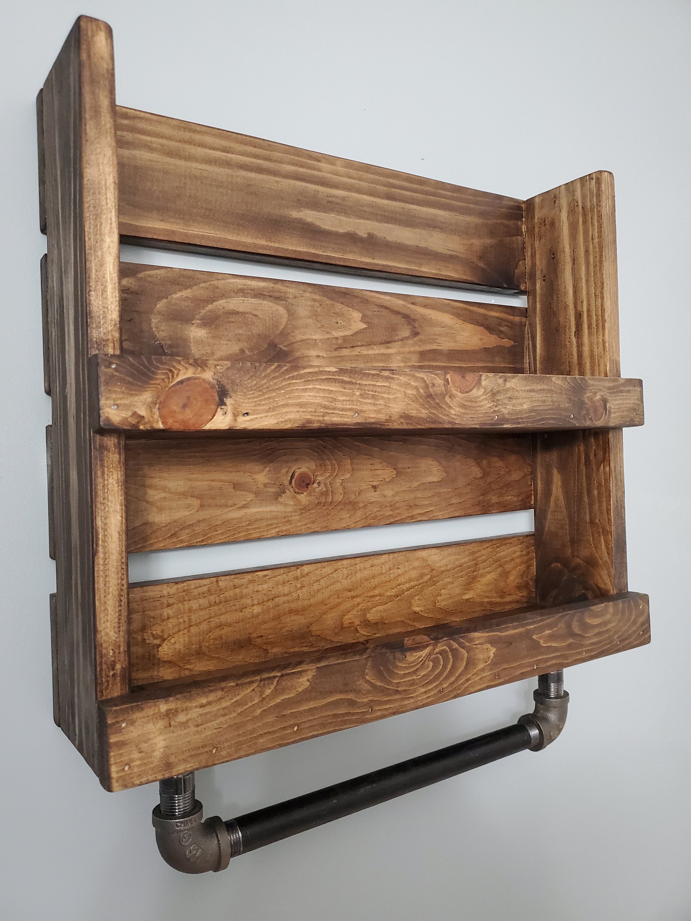 Estante de almacenamiento de baño Rústico granja baño de | Etsy