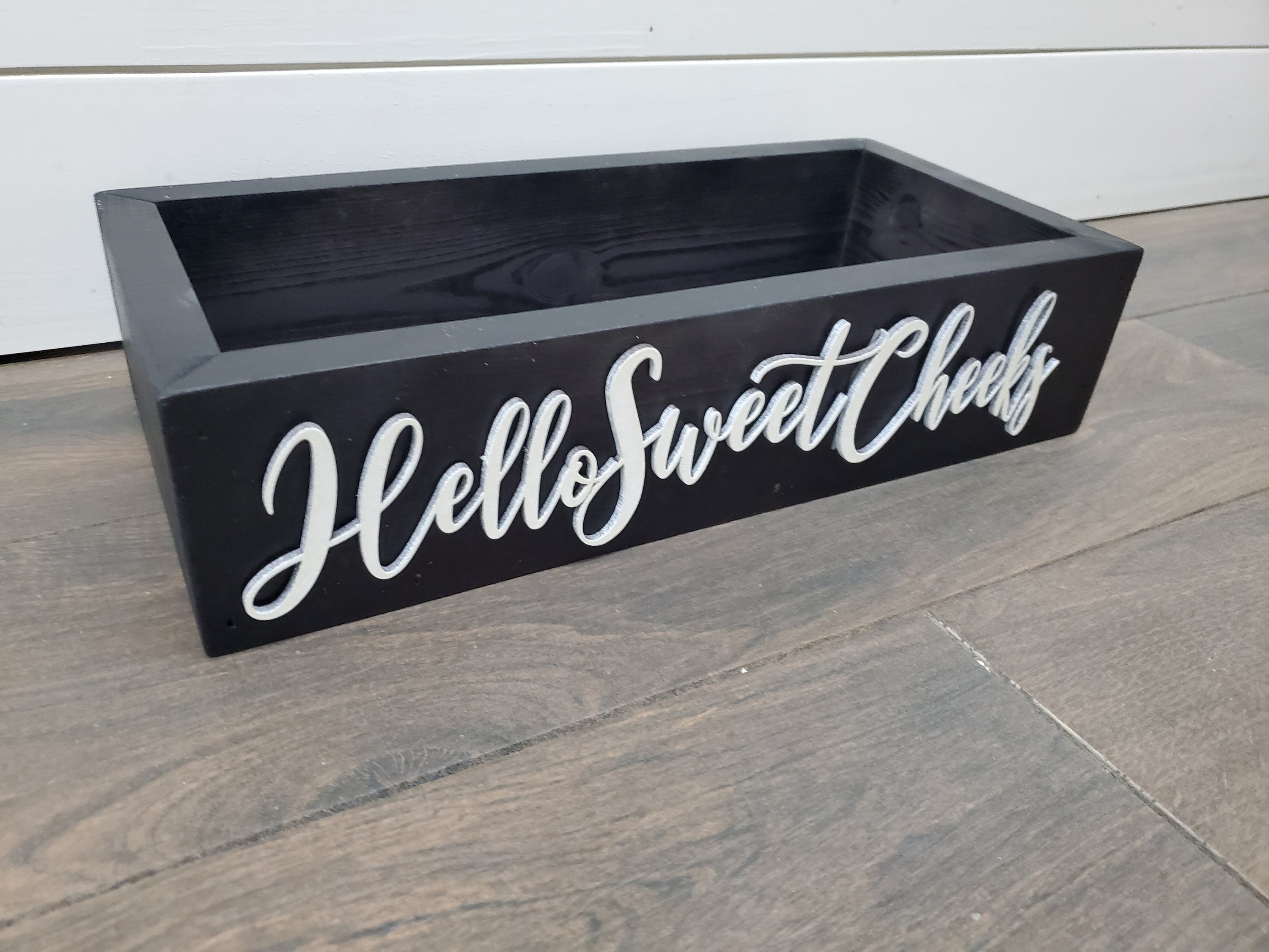 3d Hello Sweet Cheeks Box Toilet Box Bathroom Storage Etsy