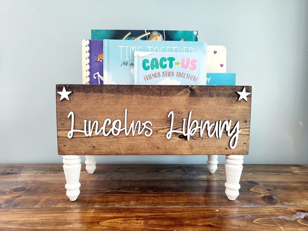 Personalized 3d Book Library Box Book Box Book Storage Kids Books Book