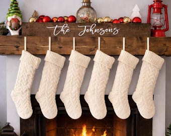 3D Personalized Stocking Holder Box, Mantel decor, Fireplace Decor, Personalized Stocking holder, Family Stockings