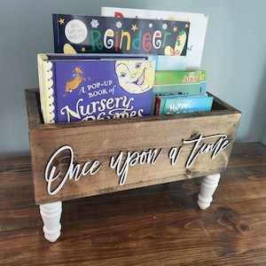 Once upon a time box- Book Box - Book Storage - Kids books - Book caddy - Kids room storage