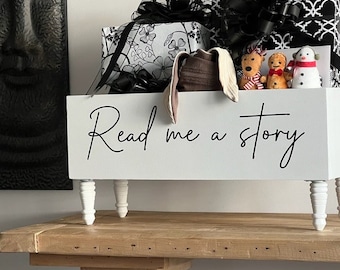 Read me a story Book Bin - Book Storage - Books - Toy Storage - Bookcase - Nursery Decor - Baby Shower Gift - Birthday Gift