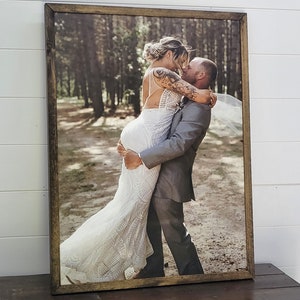 Wood Framed Prints, Framed Photo, Large Wood Photo, Family Photos, Custom Photos, Wedding Photo, Wedding Gift, Farmhouse Wedding Decor