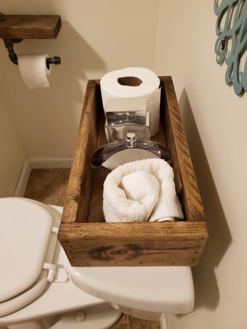 Rustic Toilet Paper Holder Farmhouse Bathroom Decor Wooden | Etsy