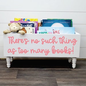 Children's library box, baby book box, book storage, nursery storage, baby girl gift, baby boy gift, bookcase, baby shower gift