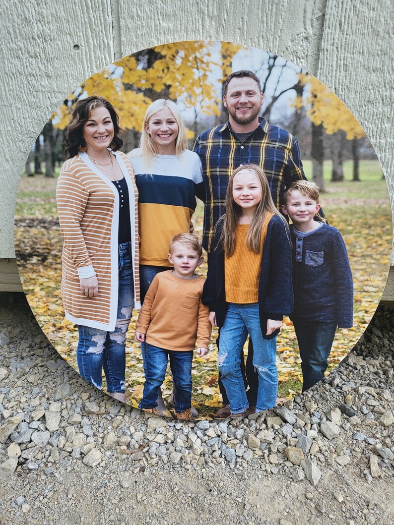 Custom Wood Photo Round Picture Printed on Wood Picture or - Etsy