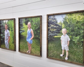 Wood Framed Photo | Custom Photo on wood | Picture on Wood | Photo on wood | Wood Photo | Framed Photo | Family Photos | Wood Framed Picture