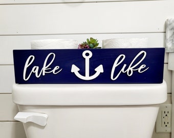 3D Lake Life Toilet Paper Holder - Cabin Bathroom Decor - Wooden Box - Bathroom Storage Box - Toilet Paper Box - Lakehouse Decor