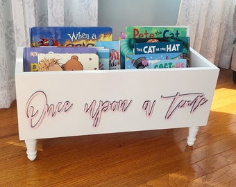 Once upon a time box- Book Box - Book Storage - Kids books - Book caddy - Kids room storage