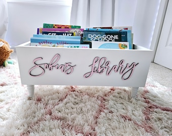 Personalized 3d Book storage Box - Baby Shower Gift - Book Box - Book Storage - Gift for Baby - Book caddy - Kids room storage