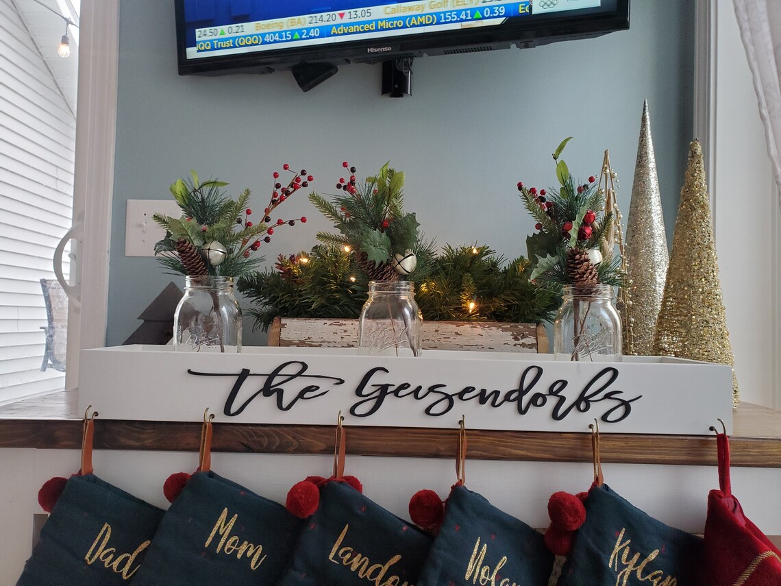 3D Family Stocking Holder Mantle Stocking Hooks Christmas Etsy