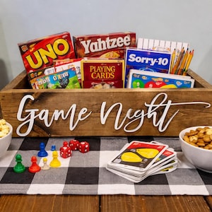 3D Game Night Box - Game Storage Box - Gift Box - Family Night - Games ...