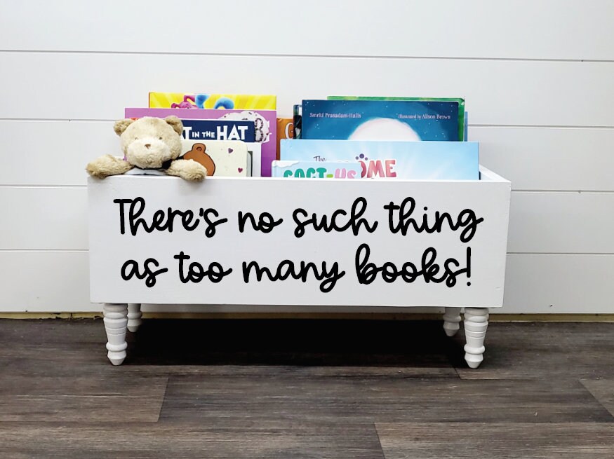 Children's Library Box, Baby Book Box, Book Storage, Nursery Storage ...