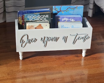 Once upon a time box- Book Box - Book Storage - Kids books - Book caddy - Kids room storage