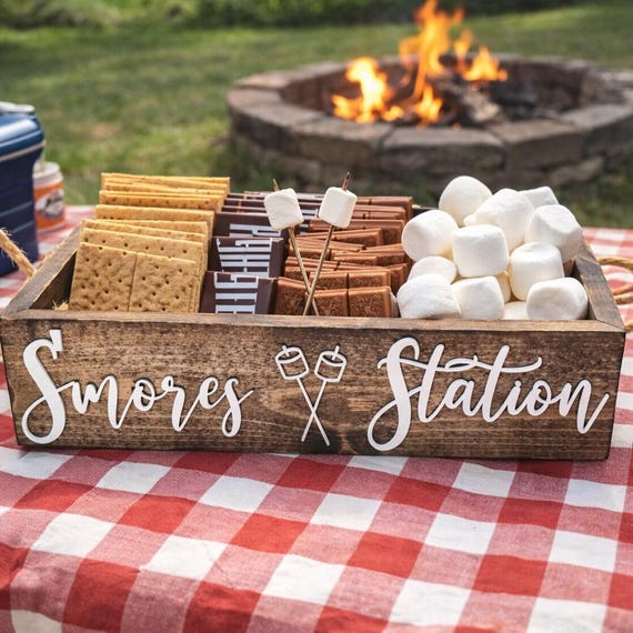 3D Smores station box - Smores box - Camping station - Smores Bar - Smores - Camping food box - Outdoor Food Tray