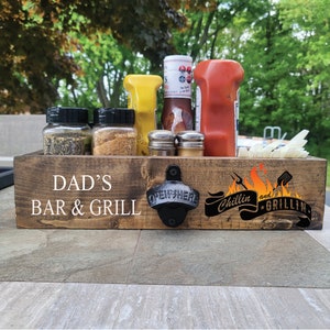 Backyard BBQ Box- Backyard BBQ - bbq Caddy - Camping Station - bbq Bar - Father's Day Gift- Grill Caddy - Smores Kit - Outdoor for Men