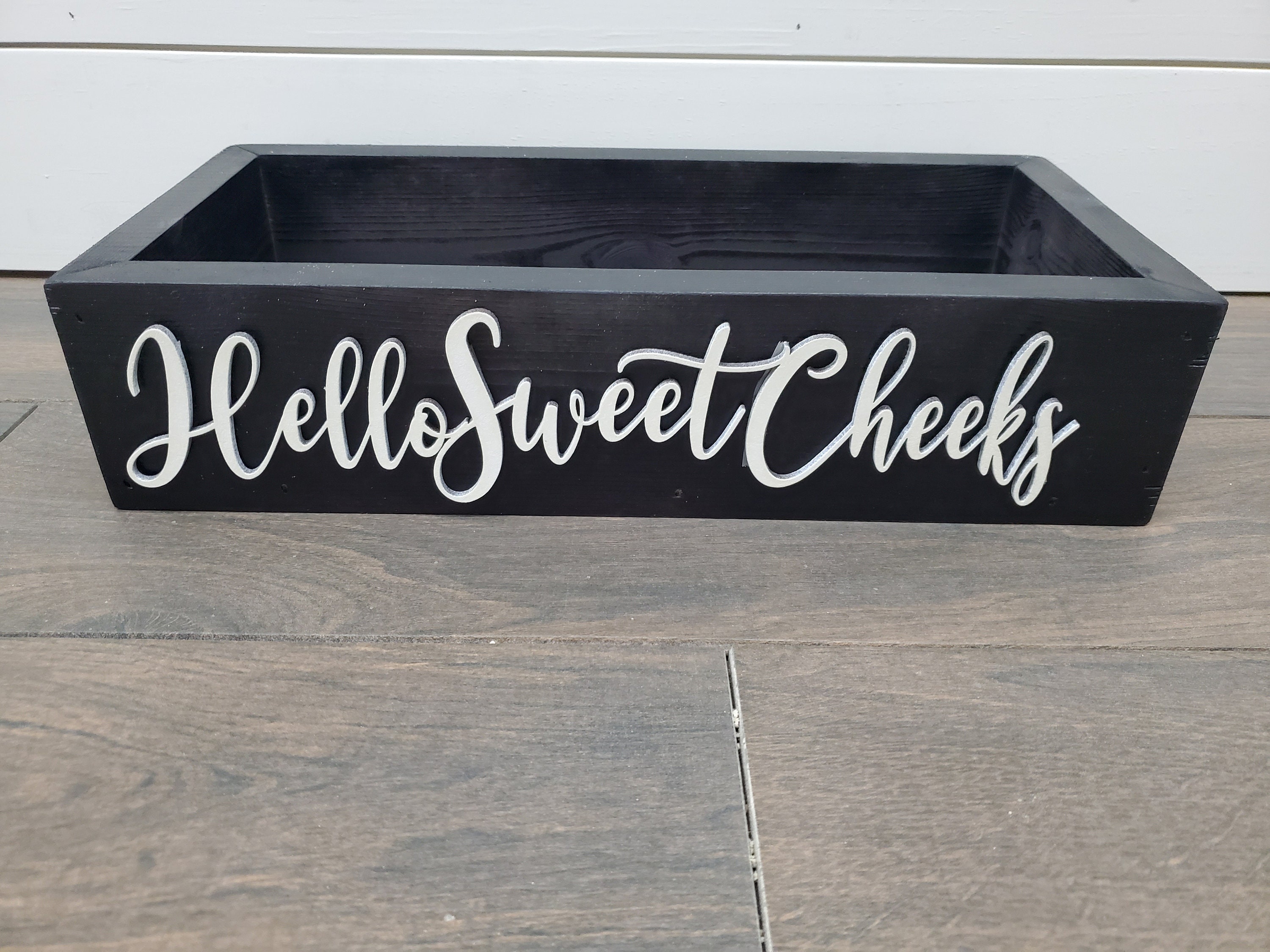 3d Hello Sweet Cheeks Box Toilet Box Bathroom Storage Etsy