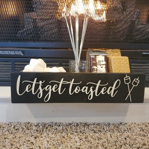 3D Smores station box - Let&#39;s get toasted - Smores box - Snack Bar - Smores Bar - Camping food box - Snack Board - Charcuterie Board