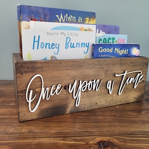 Once upon a time box- Book Box - Book Storage - Kids books - Book caddy - Kids room storage