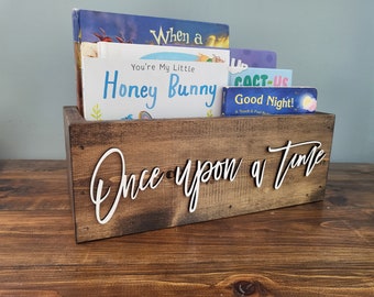 Once upon a time box- Book Box - Book Storage - Kids books - Book caddy - Kids room storage